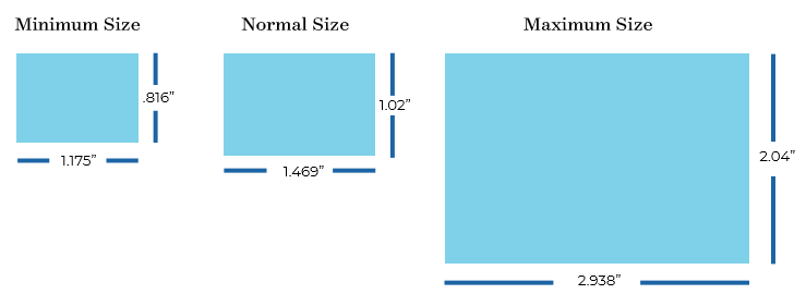 A visualization of the minimum and maximum barcode sizes.