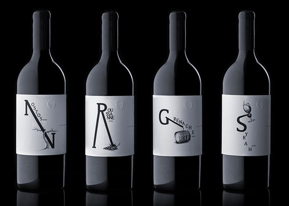 Bold Typeface Wine Label