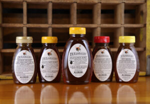 Oval shaped labels for honey.