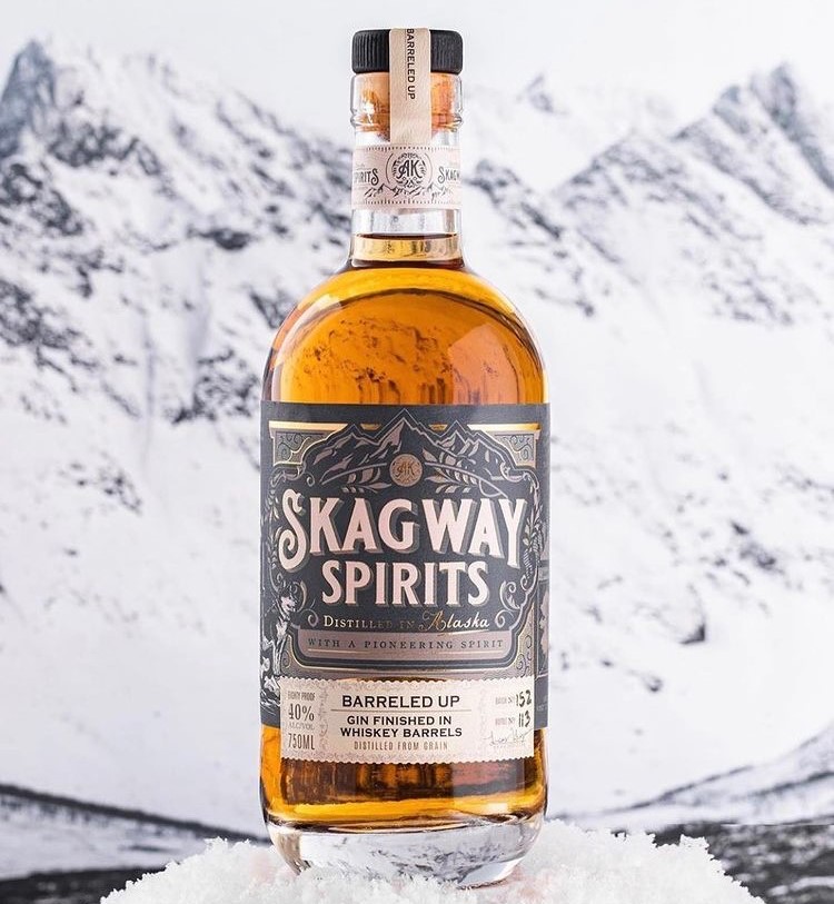 An ecommerce spirits label for Skagway.