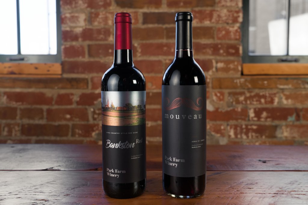 Wine bottles with custom pressure sensitive labels