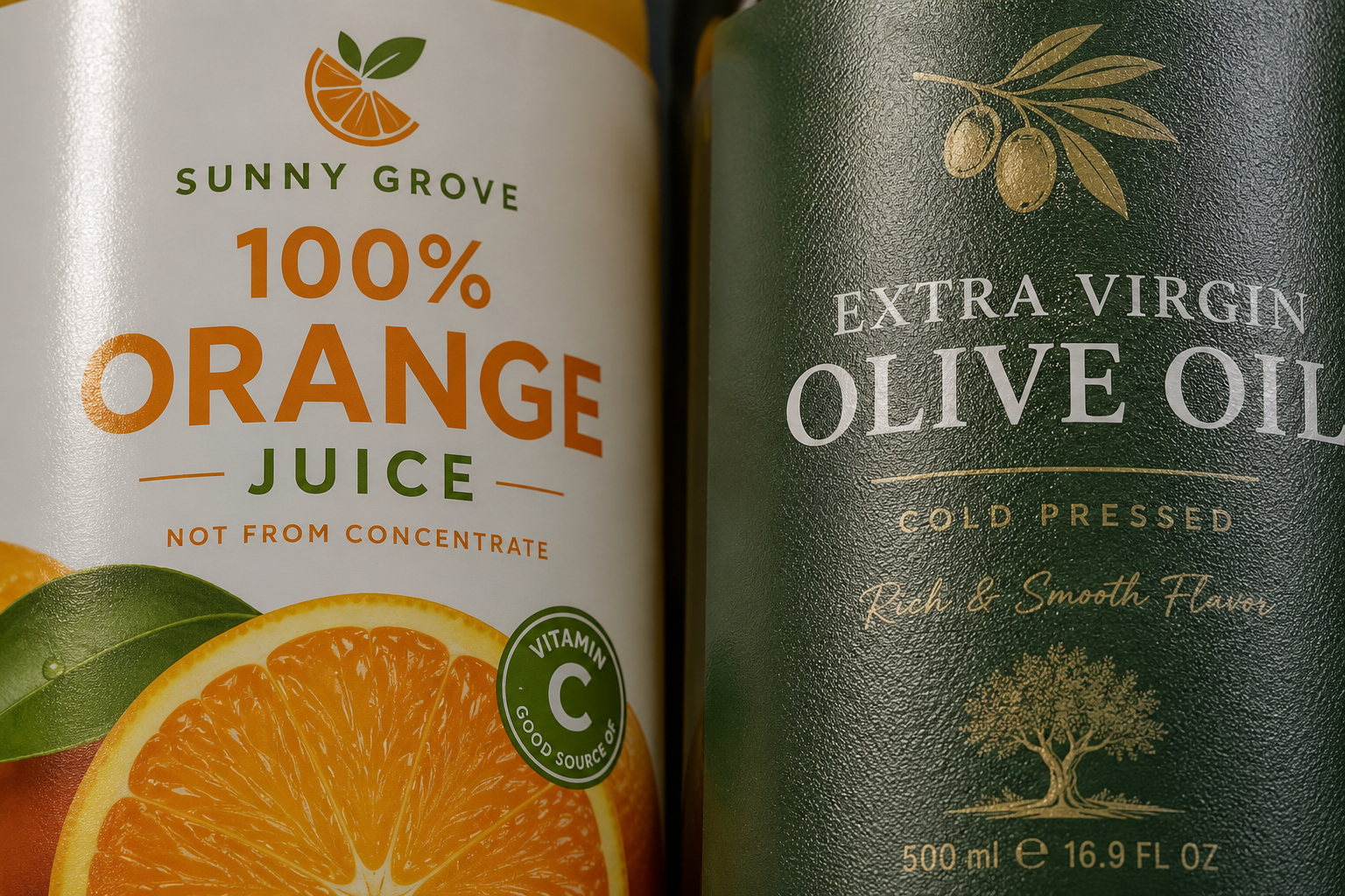BOPP label vs Vinyl label texture