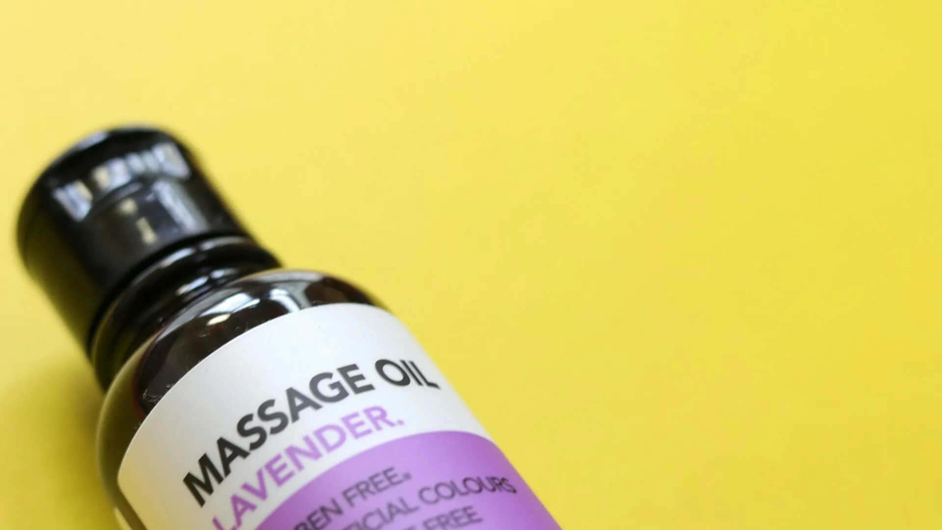 Massage oil bottle with custom label