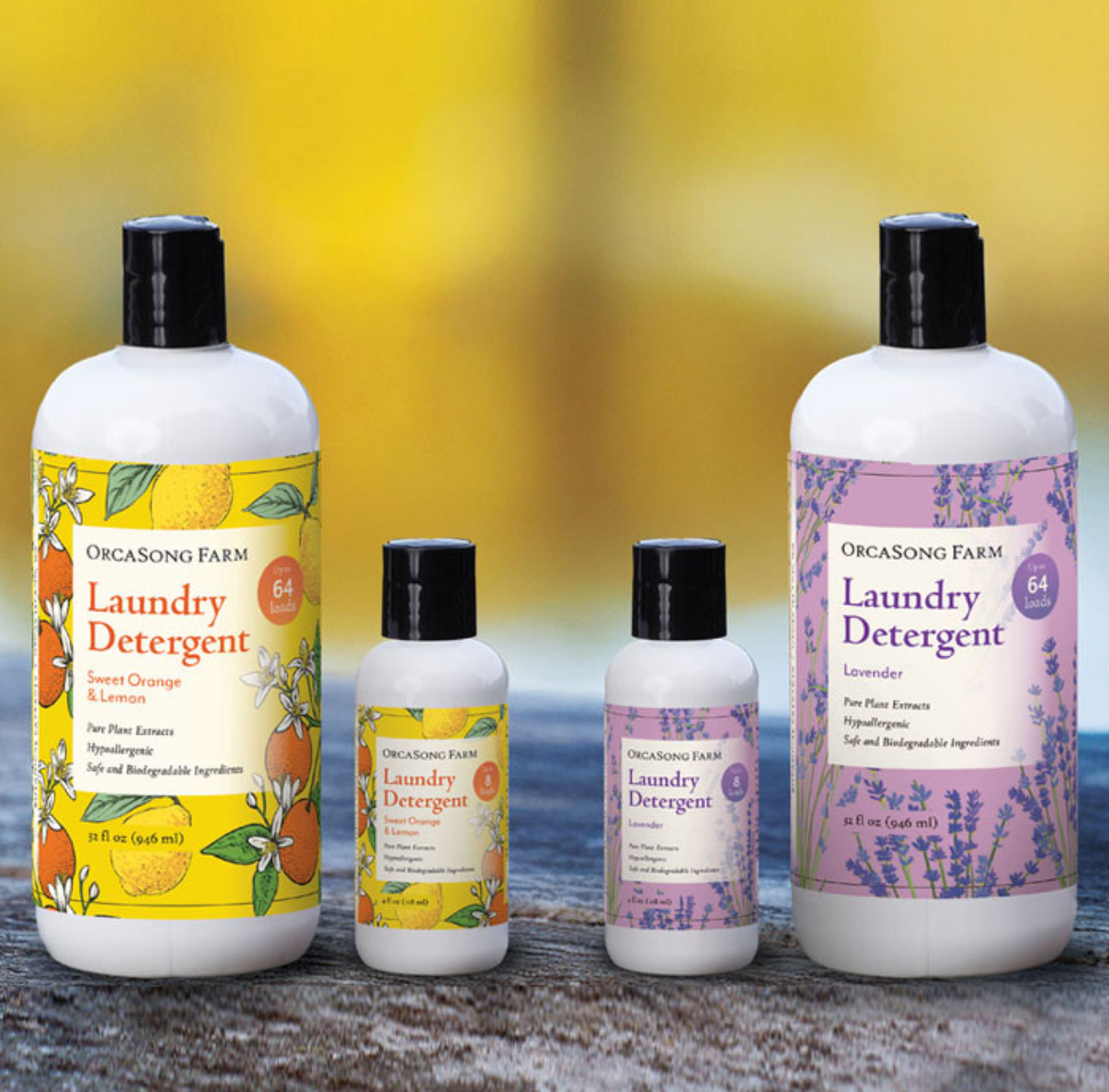 Laundry detergent bottles with custom labels