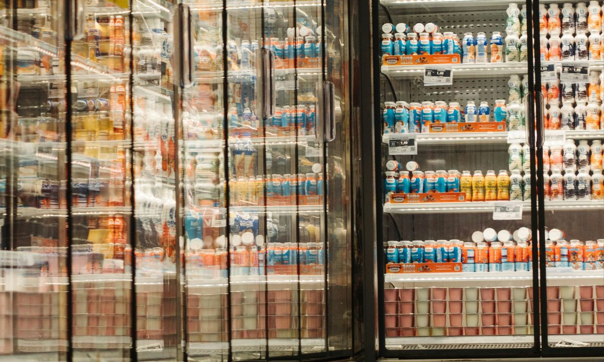 Cold storage in grocery store