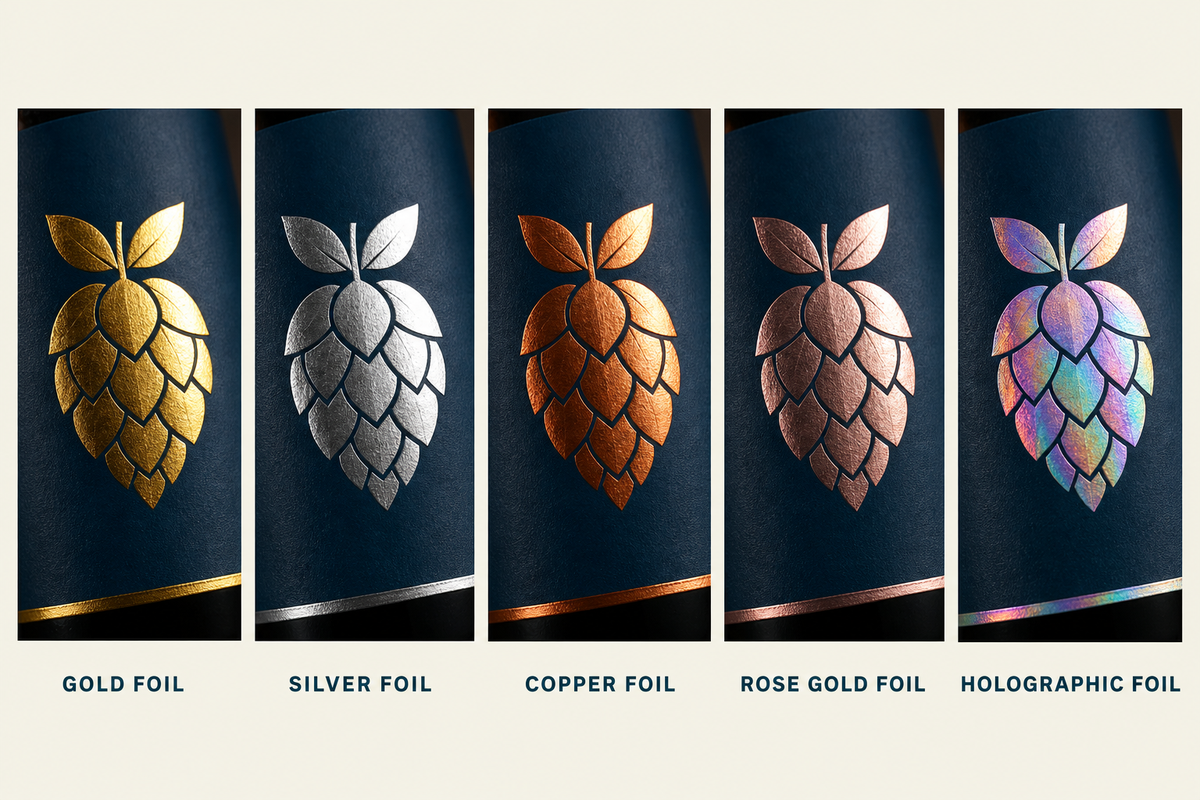 Foil and Metallic Inks for beverage labels and packaging