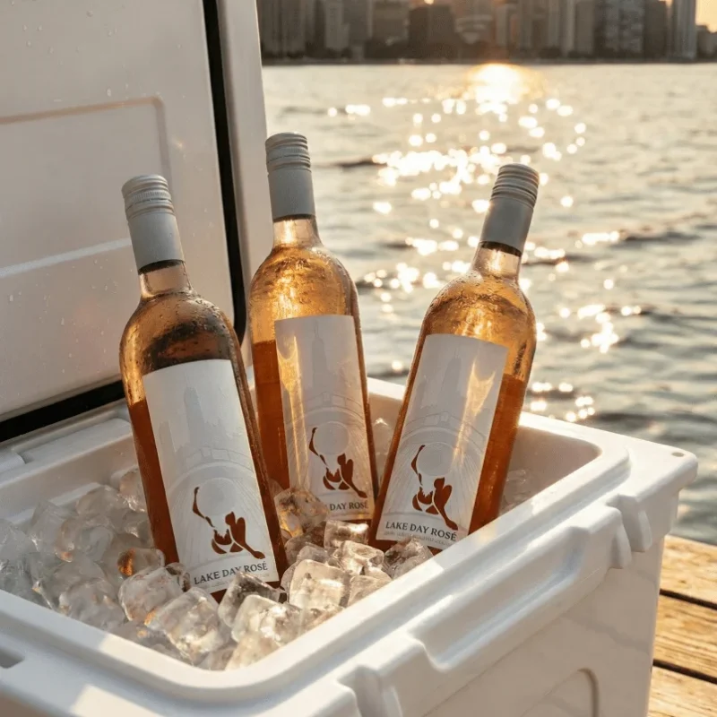 Embossed and Die Cut Wine Bottle Labels