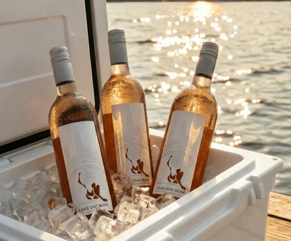 Embossed and Die Cut Wine Bottle Labels