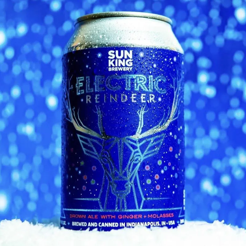 Sun King Brewery Metallic Beer Label
