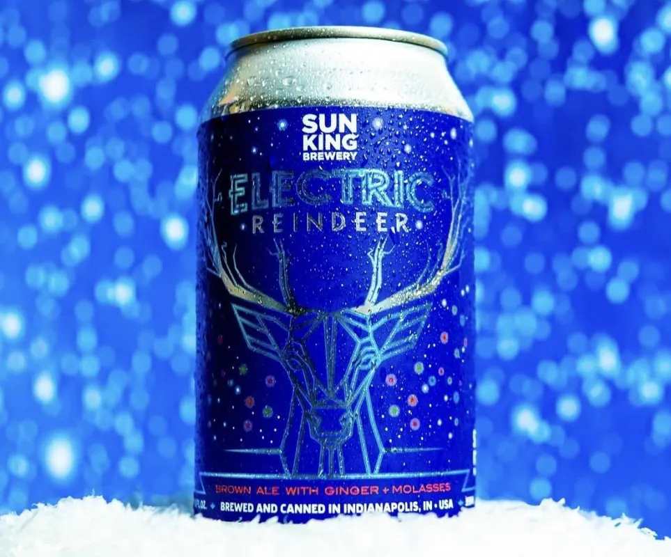 Sun King Brewery Metallic Beer Label